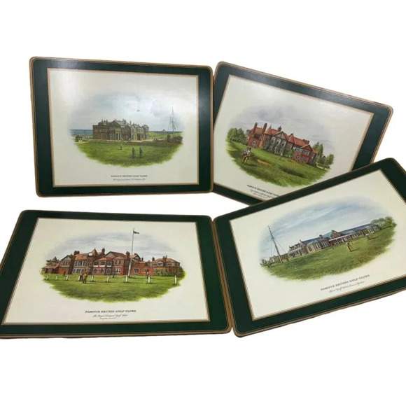 Pimpernel Famous British Golf Courses Set Of 4 Traditional Place Mats - Picture 11 of 11